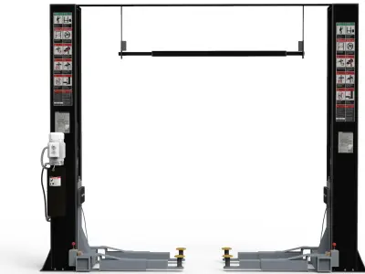 Two Post Car Lift Low-poly 3D model