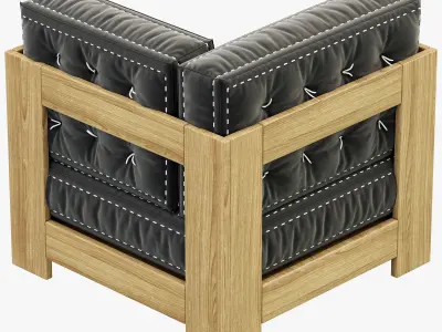 RH Teen Callum Corner Chair 3D model