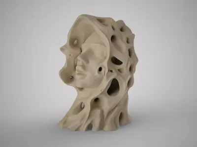 Abstract Woman Face 3D print model
