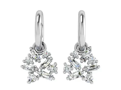 Diamond Earring 4520 3D print model