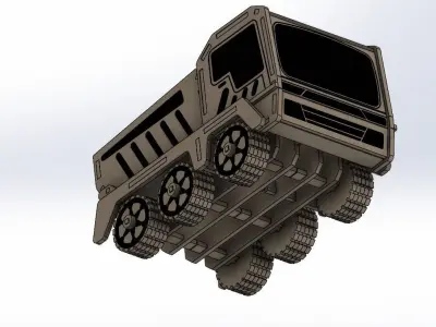  laser-cut wooden truck model 3D print model