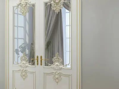 3D Model STL Door carved wooden 3D model