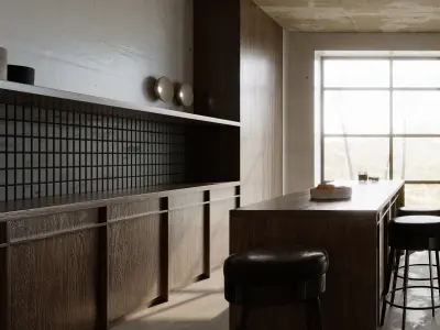 Japandi Kitchen  3D model