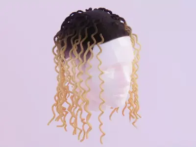 Wavy Dreads Inspired by Lil Durk Low-poly 3D model