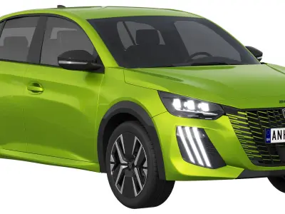 Peugeot e-208 2024 3D model