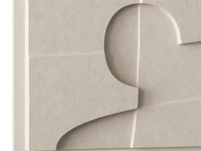 Beige relief artwork 3D model