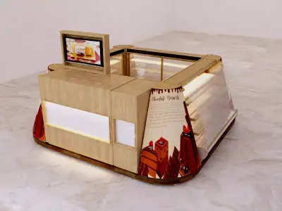 KIOSH SHOP Low-poly 3D model