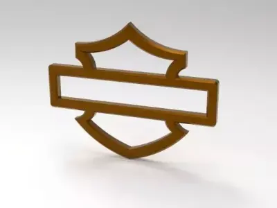 Harley davidson Logo 3D print model
