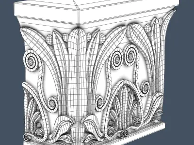 Pilaster Capital 3D model 3