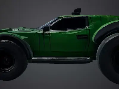 Stylized Monster Truck - Game Ready Low-poly 3D model
