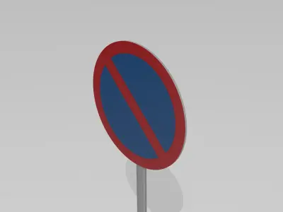 No parking sign 3D model