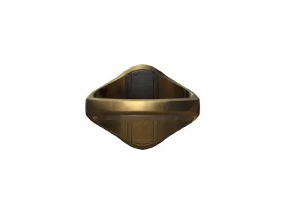 High 3d Render Artificial Signet Ring 3D model