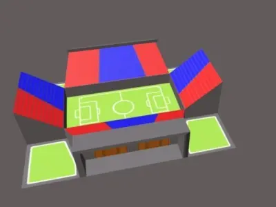 Stadium Lw-poly 3D model game 3D model Free low-poly 3D model