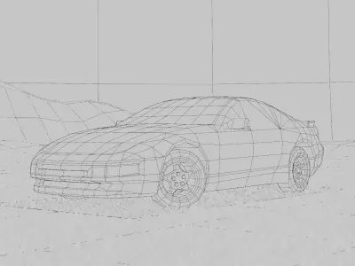 Nissan 300ZX Z32 Low-poly 3D model