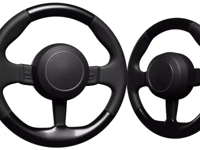 Steering Wheel 4K Low-poly 3D model