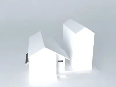 Celeban building with awning Free 3D model