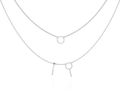 Diamond Necklace 360 animation renders 3dm stl details 3D print model