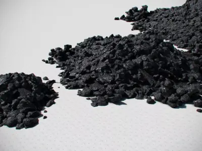 Coal Model Pack - Black Brown Anthracite Low-poly 3D model