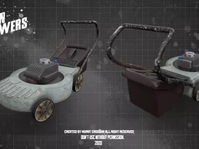 Lawn Mowers PBR 3D model