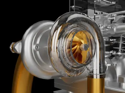 Engine assembly 3D print model