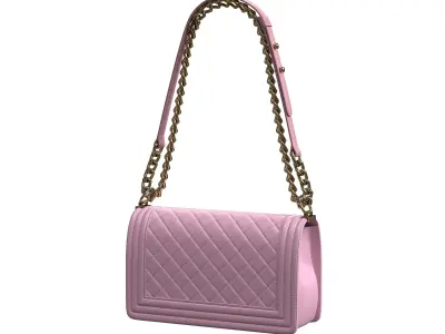 Boy Handbag Pink Leather  Low-poly 3D model