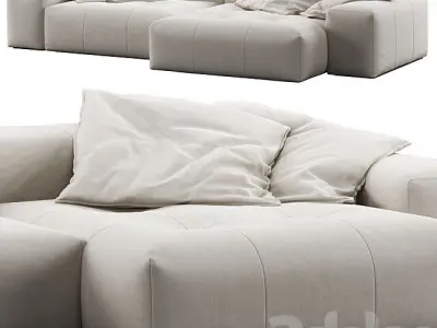 Pixel Corner Sofa by Saba Low-poly 3D model