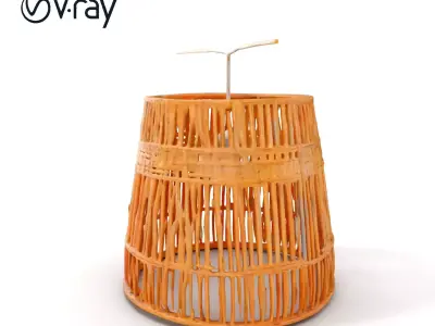 Rattan Pendant Lamp Model Pack Low-poly 3D model