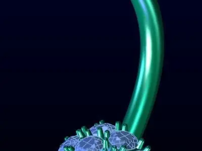 Diamond Navel Piercing 3D print model