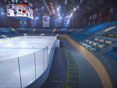 Ice Hockey Arena Stadium - Modular Environment 3D model