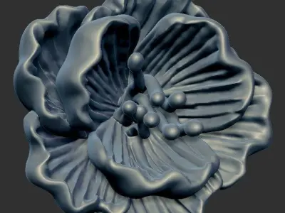 Sakura earrings 3D print model 3D print model