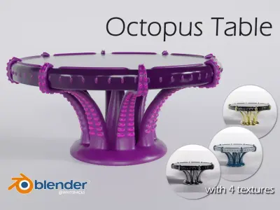 Round Octopus Table 3D model