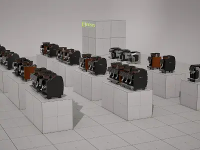 Eversys Coffee Machine - 22 Models Low-poly 3D model