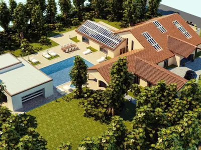 Modern Luxury Villa In Spanish Architectural Style Low-poly 3D model