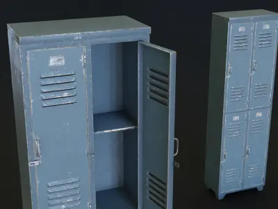 Locker Low-poly 3D model order