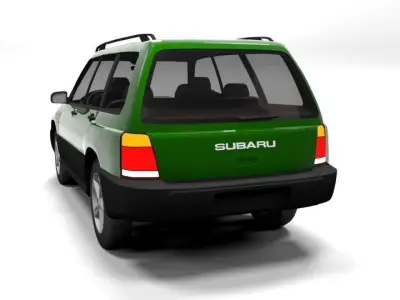 SUBARU FORESTER 2001 LOWPOLY Low-poly 3D model