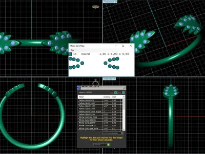 Diamond Leaves Wedding Ring 3D print model