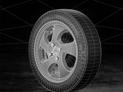 Honda Civic EK4 VTi SiR OEM Rim Wheel Game Ready 3D Model Low-poly 3D model