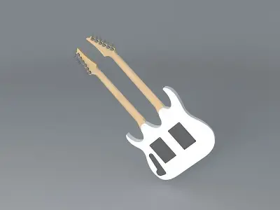 Paul Gilbert double neck guitar Free 3D model