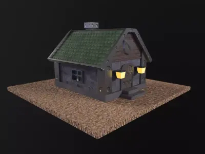 Little Iron House PBR Low-poly 3D model