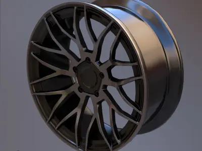 Sport Car Rim 7 Game-Ready 3D Model Low-poly 3D model
