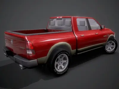 Dodge RAM 2009 Low-poly 3D model