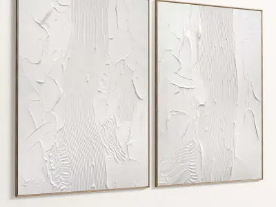 Plaster Two Photo Frame 270 Low-poly 3D model