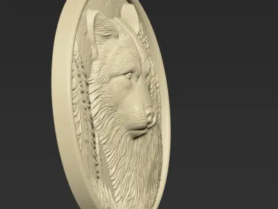 Wolf Head A90 3D print model
