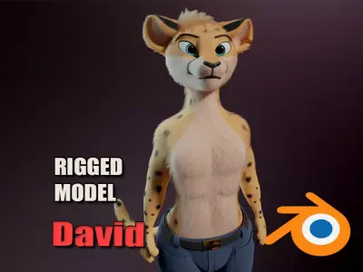 David Anthro Cheetah 3D model