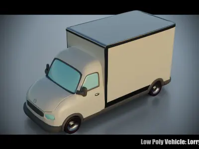 Low Poly Vehicle - Lorry Low-poly 3D model