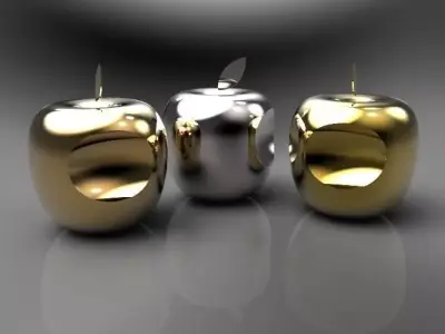 Apple logo in 3D Free 3D model
