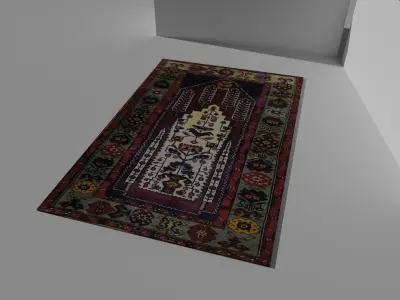 Handmade Rug Model Low-poly 3D model