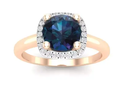 AV 349 Diamond Ladies Halo Style Bridal Engagement Ring 3D print model
