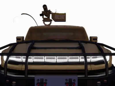 HUMMER EV COMBAT VEHICLE Low-poly 3D model