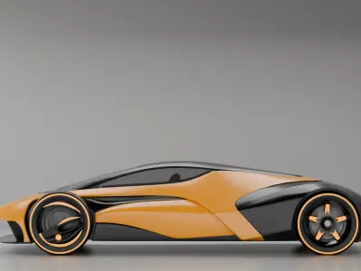Concept Racing Car 3D Model Low-poly 3D model